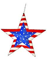 16" Tin American Flag Barn Star