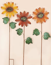 39" Metal Flower on Stake