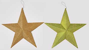 19" Glitter Metal Star - CLOSEOUT