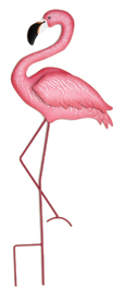 27" Pink Flamingo on Stake