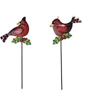 20" Metal Cardinal on Stake