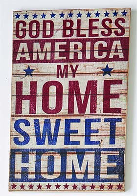 18" Home Sweet Home Wood Sign - CLOSEOUT