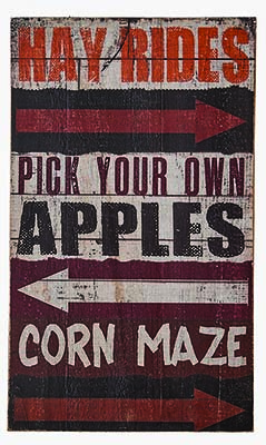 20" Corn Maze Wood Sign - CLOSEOUT