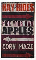 20" Corn Maze Wood Sign - CLOSEOUT