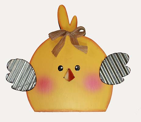 11" Wood & Metal Chick