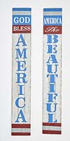 29" God Bless America, America The Beautiful Sign 2 Asst -Close Out