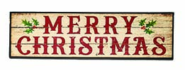 28" Wood Merry Christmas Sign