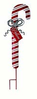 36" Tin Candy Cane Stake