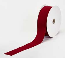 Velvet Ribbon, Burgundy 2.5" Width, 50 Yards