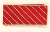 Red Velvet w/ Diagonal Gold Stripe Wired #40