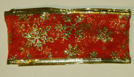 Red Organza w/ Gold Flakes #40