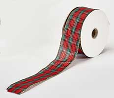 Plaid Wired Ribbon