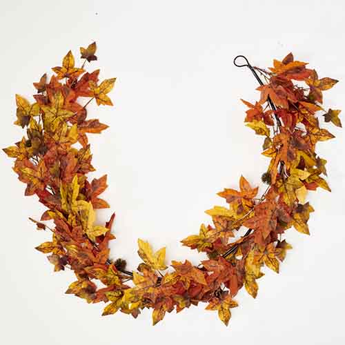65" Fall Maple Leaves Garland