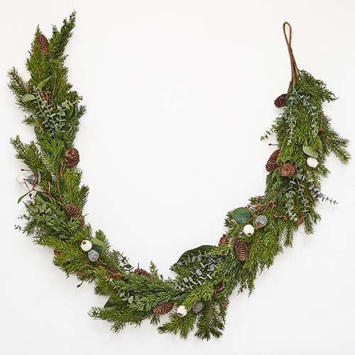 69" Cypress Pinecones & Fig Garland