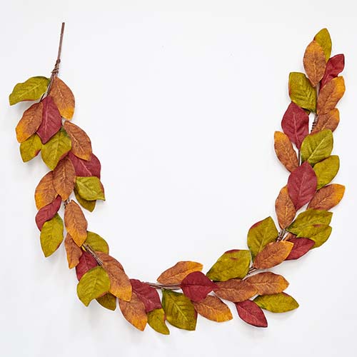 6' Fall Magnolia Leaves Garland