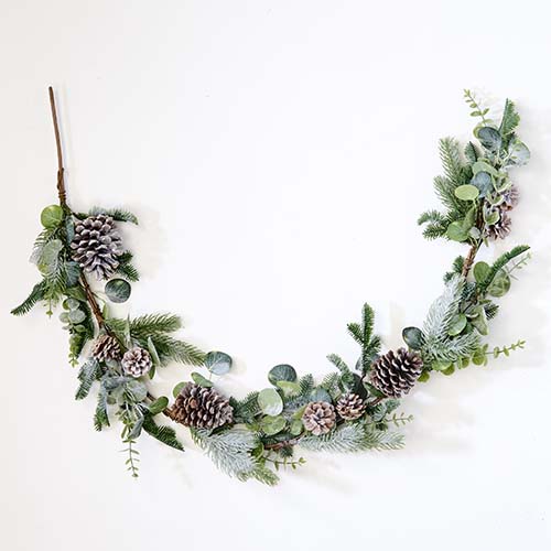 66" Artificial Mixed Greens Christmas Garland