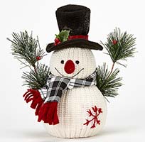 16" Christmas Snowman W/ Hat