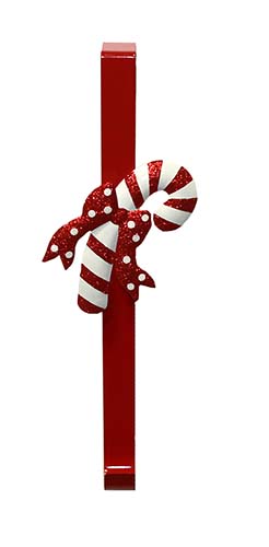 14" Metal Candy Cane Wreath Hanger