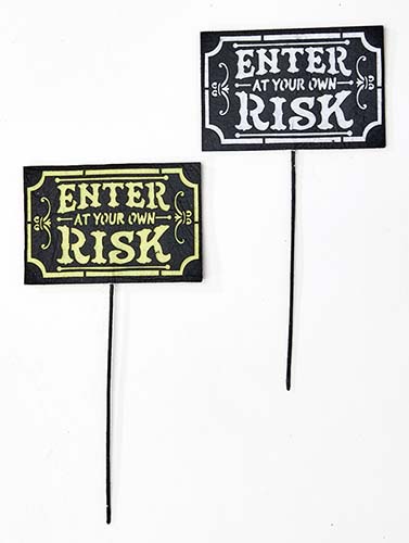 12" Enter at Your Own Risk Pick, 2 Asst