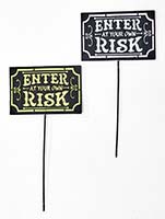 12" Enter at Your Own Risk Pick, 2 Asst