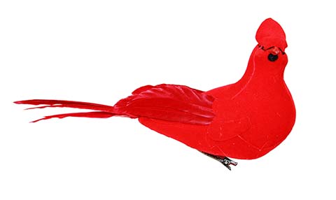 7" Cardinal with Metal Clip