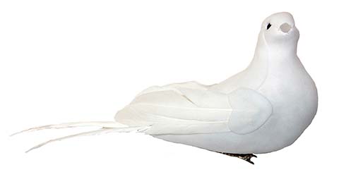 7" Dove with Metal Clip