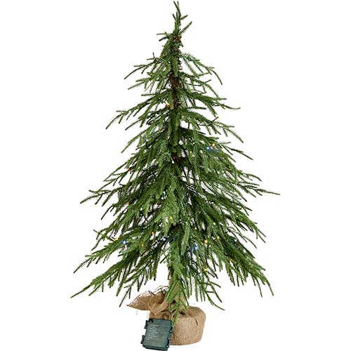 36" Tabletop Christmas Artificial Pine Tree With Led Lights