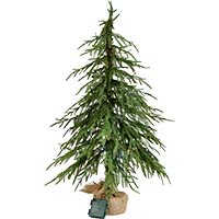36" Tabletop Christmas Artificial Pine Tree With Led Lights