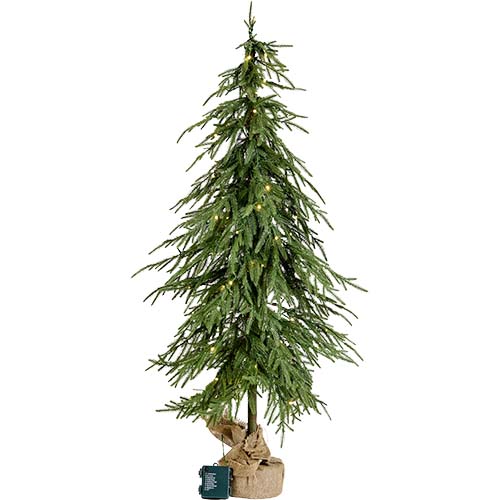 48" Tabletop Christmas Artificial Pine Tree With Led Lights