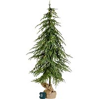 48" Tabletop Christmas Artificial Pine Tree With Led Lights