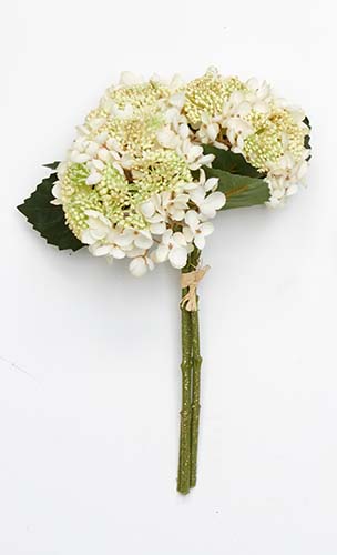 13" Hydrangea Bouquet, White