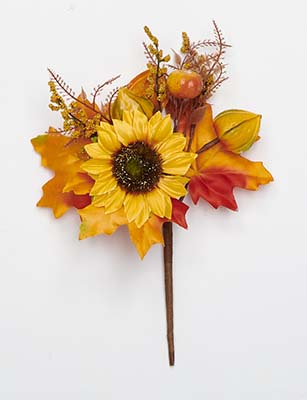 10" Sunflower & Lantern Spray