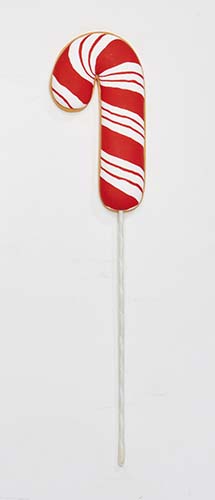4.25" Resin Candy Cane on 6" Pick