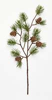 22" Pine Needle & Faux Pine Cone Spray