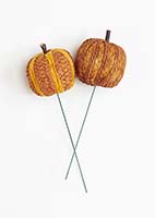 3" Fall Raffia Pumpkin on 6.5" Pick