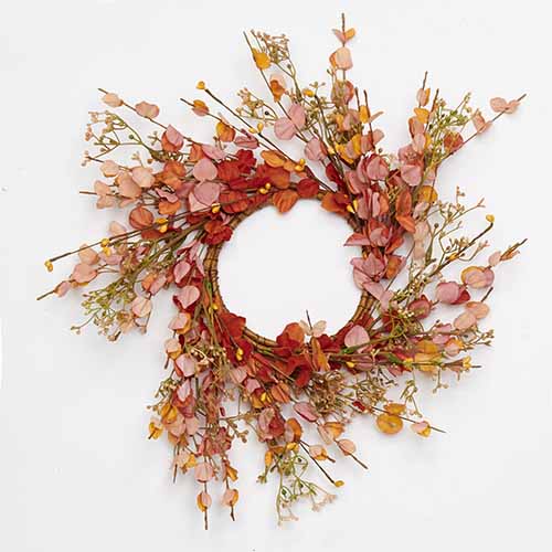 15" Large Fall Foliage Candle Ring, 5" Inner Diameter