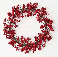 12" Weatherproof  Red Berry Wreath