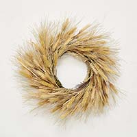 28" Artificial Wheat & Grass Wreath on Natural Twig Base