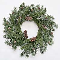 24" Pine & Pine Cone Wreath